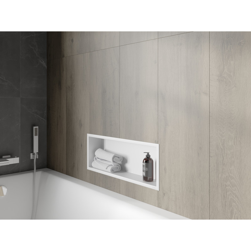 Mexen X-Wall-R étagère murale avec rebord 60 x 20 cm, blanche - 1920602010