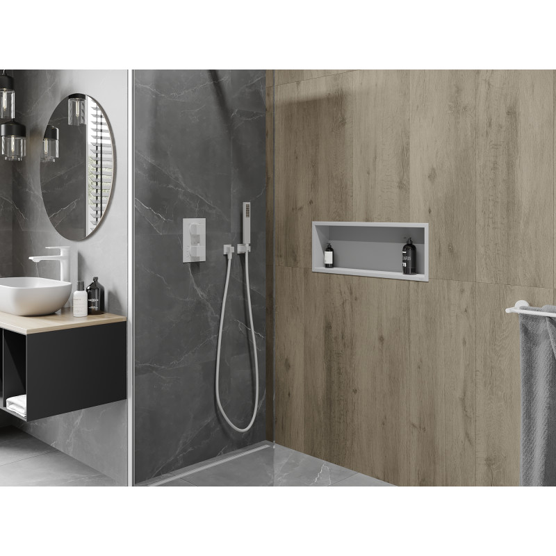 Mexen X-Wall-R étagère murale avec rebord 60 x 20 cm, blanche - 1920602010