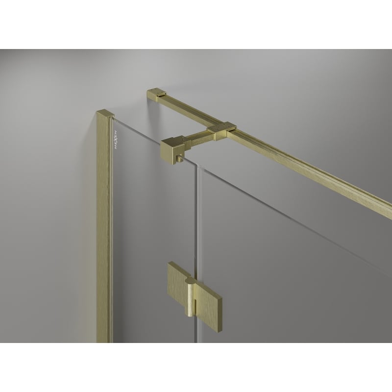 Mexen Mist-H T cabine de douche pivotante gauche 100 x 120 cm, transparente, or brossé - 8A5T-100-120-55-00-L