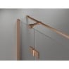 Mexen Mist-H T cabine de douche battante gauche 75 x 110 cm, transparent, cuivre brossé - 8A5T-075-110-65-00-L