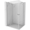 Mexen Mist-H Duo cabine de douche pivotante 120 x 70 cm, transparent, chrome - 8A5-120L-070P-01-00