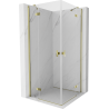Mexen Mist-H Duo cabine de douche pivotante 70 x 70 cm, transparent, dorée - 8A5-070L-070P-50-00