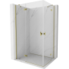 Mexen Mist H Duo cabine de douche pivotante 110 x 70 cm, transparent, dorée - 8A5-110L-070P-50-00