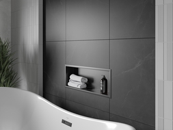 Étagère encastrée Mexen X-Wall-R avec collerette 60 x 20 cm, noire - 1970602010