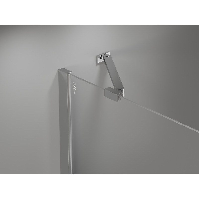 Mexen Mist-H Duo cabine de douche pivotante droite 75 x 85 cm, transparent, chrome - 8A5-075L-055P-01-00 - 8A5-075L-085P-01-00