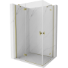 Mexen Mist-H Duo cabine de douche pivotante gauche 120 x 90 cm, transparent, doré - 8A5-120L-090P-50-00