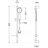 Mexen DF40 ensemble de douche coulissant, gris canon brossé - 785404582-66
