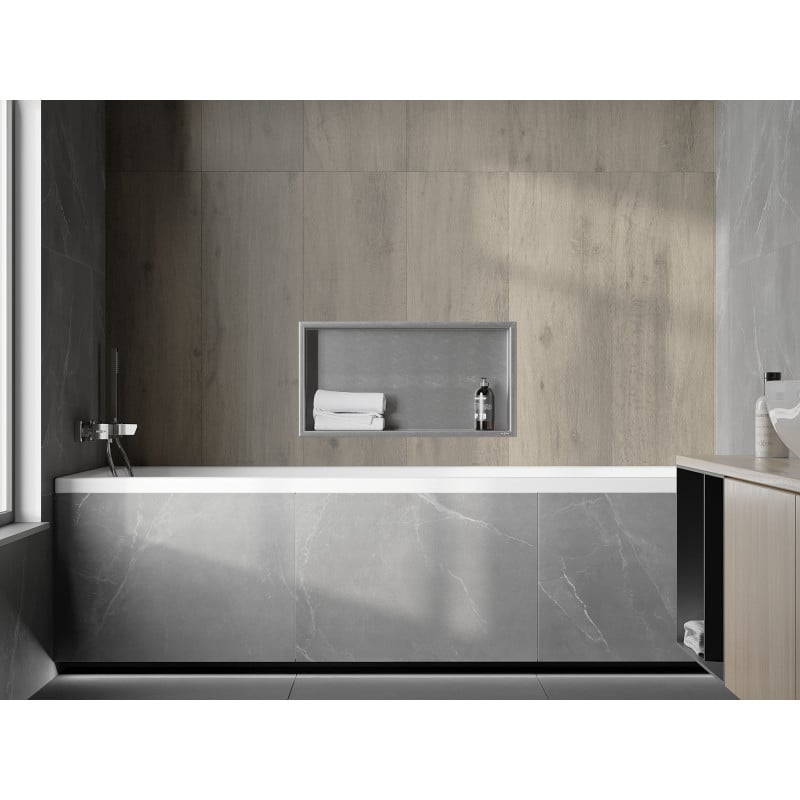Mexen X-Wall-R étagère encastrée avec collerette 60 x 30 cm, inox - 1910603010