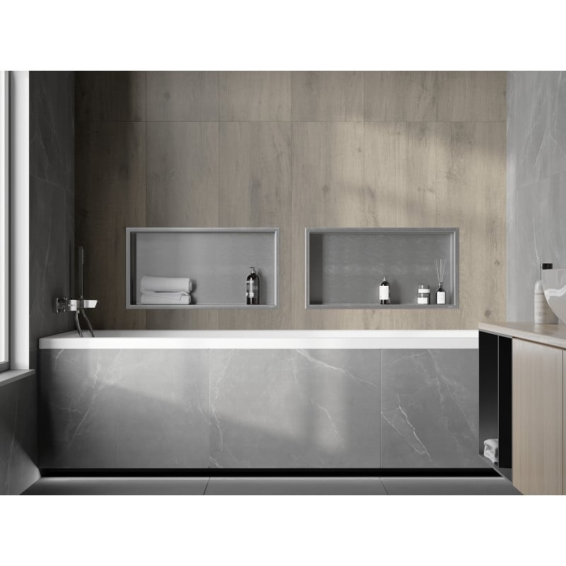 Mexen X-Wall-R étagère encastrée avec collerette 60 x 30 cm, inox - 1910603010