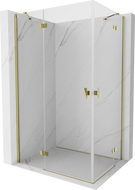 Cabine de douche battante Mexen Mist H Duo 80 x 100 cm, transparent, or - 8A5-080L-100P-50-00