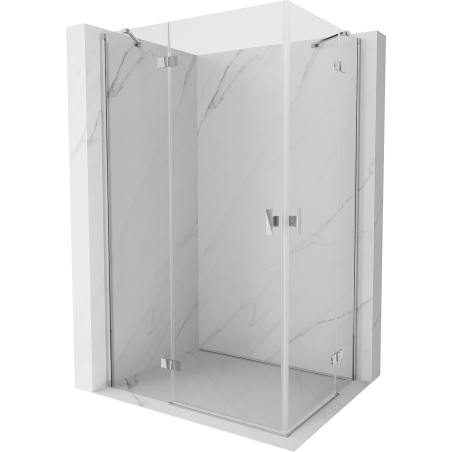 Mexen Mist-H Duo cabine de douche pivotante gauche 110 x 95 cm, transparent, chrome - 8A5-110L-095P-01-00