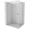 Mexen Mist-H Duo cabine de douche pivotante gauche 110 x 95 cm, transparent, chrome - 8A5-110L-095P-01-00