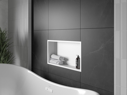 Mexen X-Wall-R étagère encastrée avec rebord 60 x 30 cm, blanche - 1920603010
