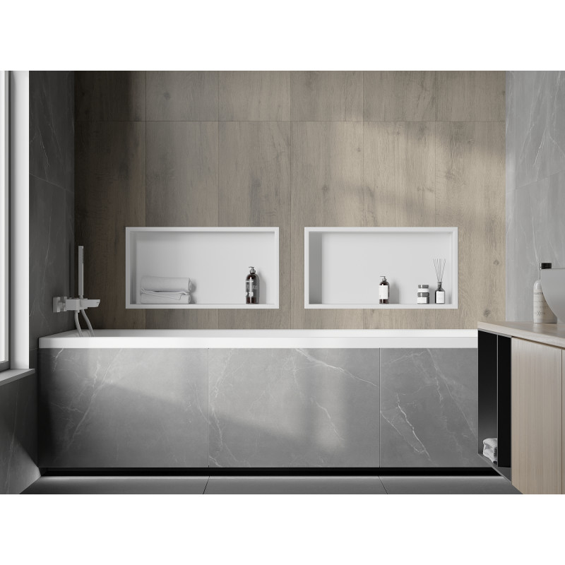 Mexen X-Wall-R étagère encastrable avec rebord 60 x 30 cm, blanche - 1920603010