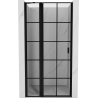 Mexen Mist porte de douche pivotante gauche 95 cm, grille noire, noir - 8A4-095-000-70-77-L