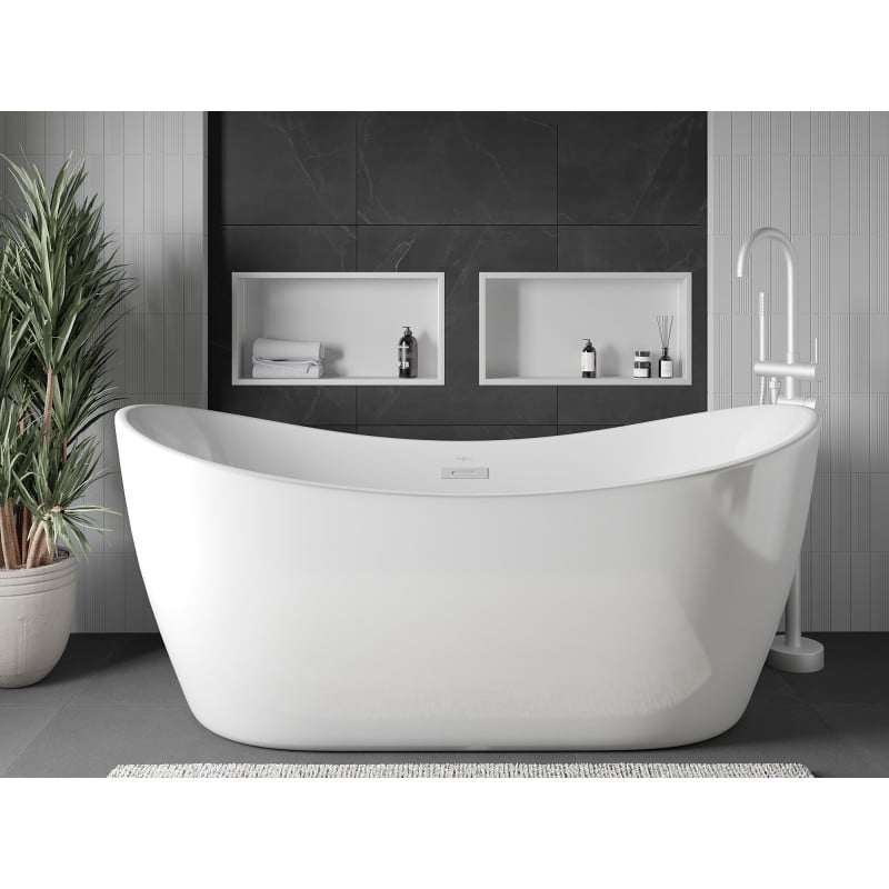 Mexen X-Wall-R étagère encastrée avec rebord 60 x 30 cm, blanche - 1920603010