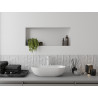 Mexen X-Wall-R étagère encastrable avec rebord 60 x 30 cm, blanche - 1920603010