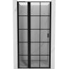 Mexen Mist L porte de douche pivotante gauche 120 cm, grille noire, noir - 8A4L-120-000-70-77-L