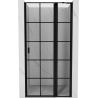 Mexen Mist porte de douche pivotante droite 70 cm, grille noire, noir - 8A4-070-000-70-77-P