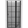 Mexen Mist L porte de douche pivotante droite 100 cm, grille noire, noir - 8A4L-100-000-70-77-P
