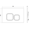 Bouton de chasse Mexen Tex 03, chrome mat - 6103-04