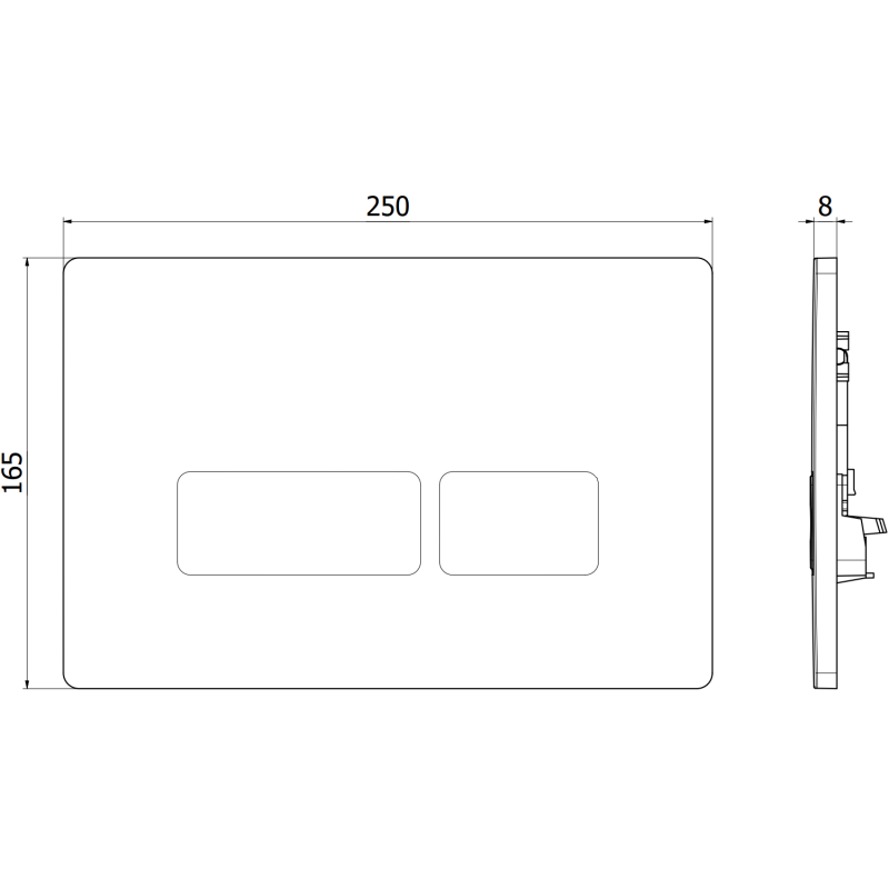 Mexen Tex 04 bouton de chasse, gris canon brossé - 6104-12