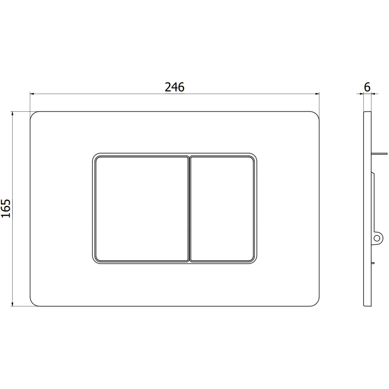 Mexen Tex 05 bouton de chasse d'eau en acier inoxydable, or rose brillant - 6105-09