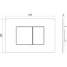 Bouton de chasse Mexen Tex 05 en acier inoxydable, inox - 6105-10
