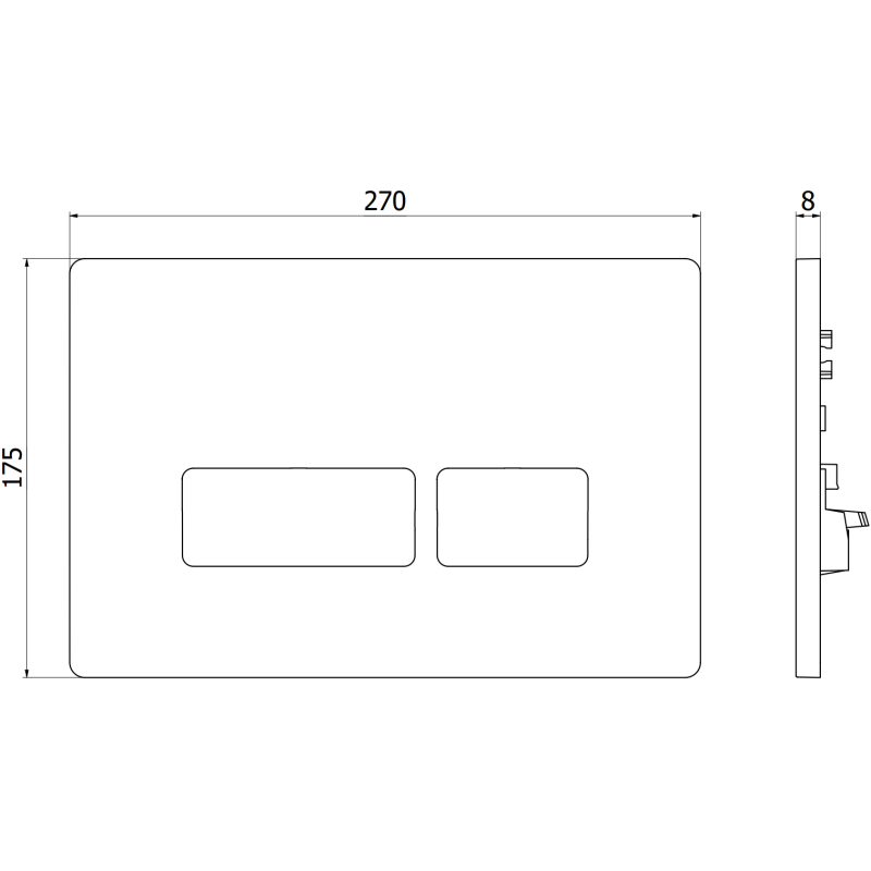 Mexen Tex 07 bouton de chasse, noir - 6107-02