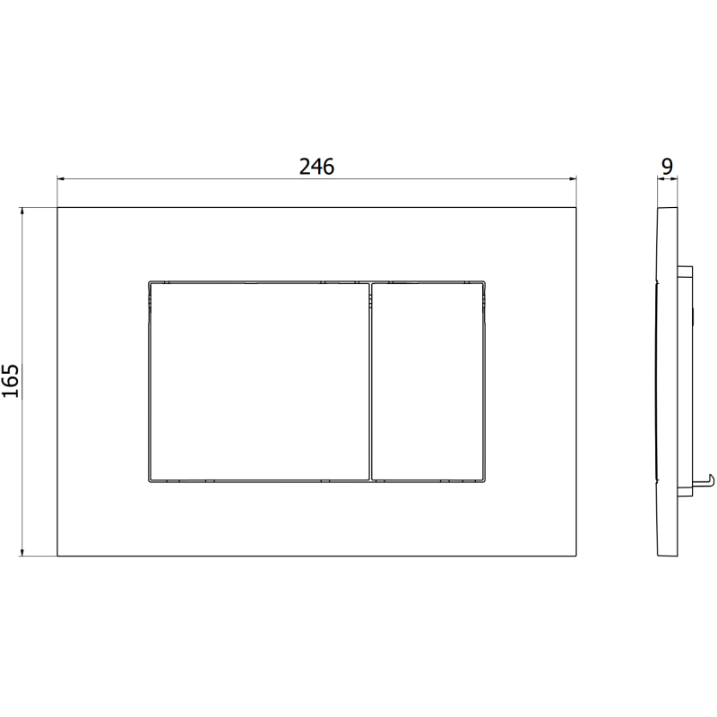 Mexen Tex 02 bouton de chasse, gris - 6102-05