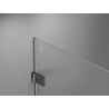 Mexen Lunar-B cabine de douche pivotante gauche 100 x 80 cm, transparent, gun gray brossé - 832-100-080-66-00-L
