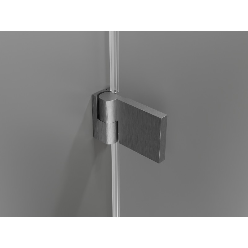 Mexen Lunar-B cabine de douche pivotante gauche 100 x 90 cm, transparent, gris canon brossé - 832-100-090-66-00-L