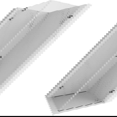 Mexen Lunar-B cabine de douche pivotante droite 70 x 70 cm, transparent, gris canon brossé - 832-070-070-66-00-P