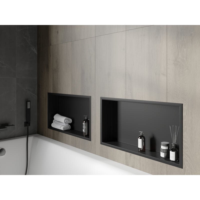 Mexen X-Wall-R étagère encastrée avec collerette 60 x 30 cm, noir - 1970603010