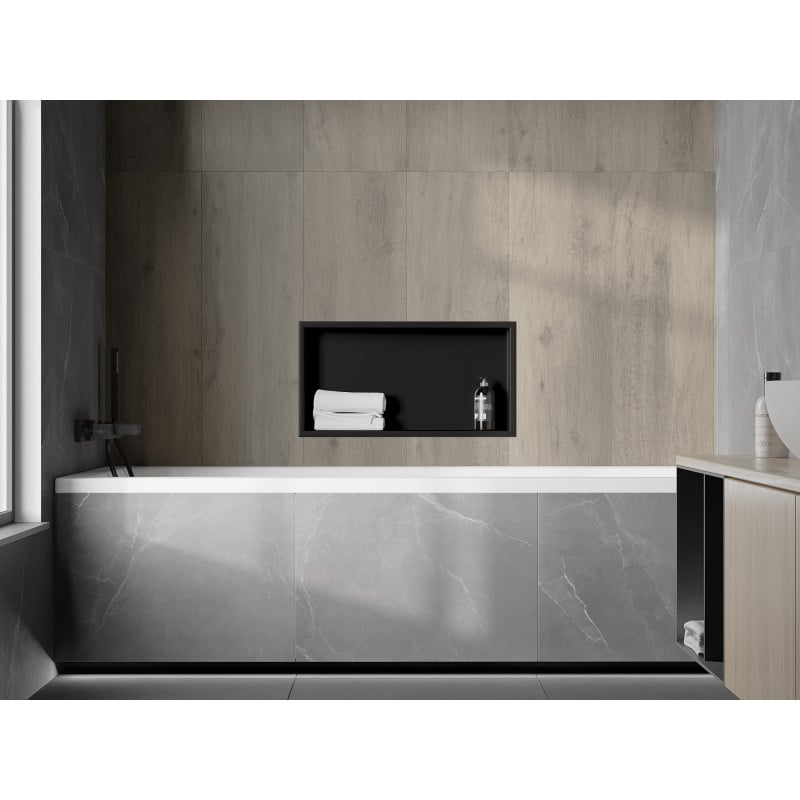 Mexen X-Wall-R étagère encastrée avec collerette 60 x 30 cm, noir - 1970603010