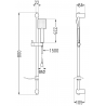 Mexen DF45 ensemble de douche coulissant, chrome - 785454582-00