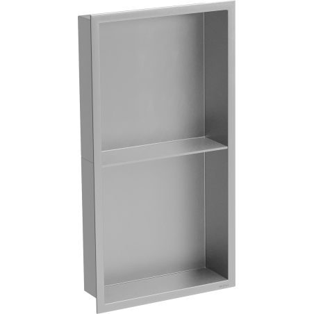 Mexen X-Wall-R étagère encastrée avec rebord et étagère 60 x 30 cm, inox - 1910603010S