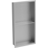 Mexen X-Wall-R étagère encastrée avec rebord et étagère 60 x 30 cm, inox - 1910603010S