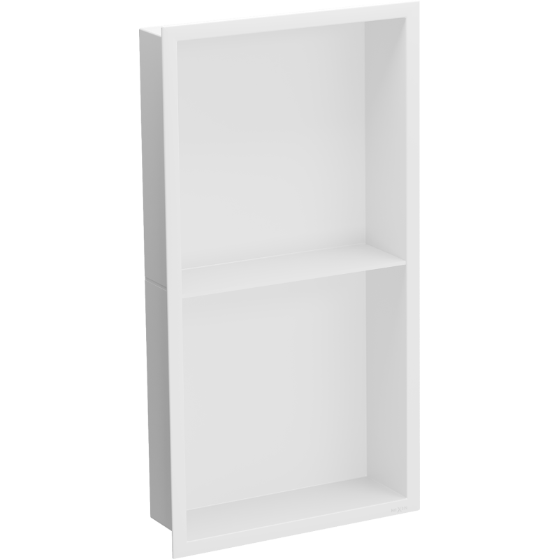 Mexen X-Wall-R étagère encastrée avec rebord et étagère 60 x 30 cm, blanche - 1920603010S
