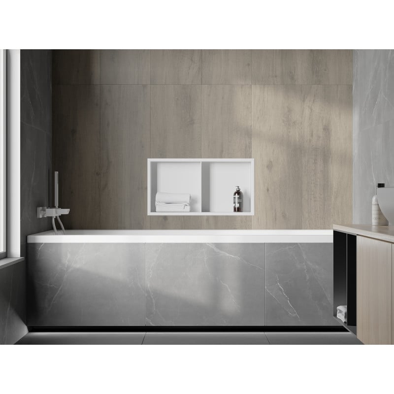 Mexen X-Wall-R étagère encastrée avec rebord et étagère 60 x 30 cm, blanche - 1920603010S