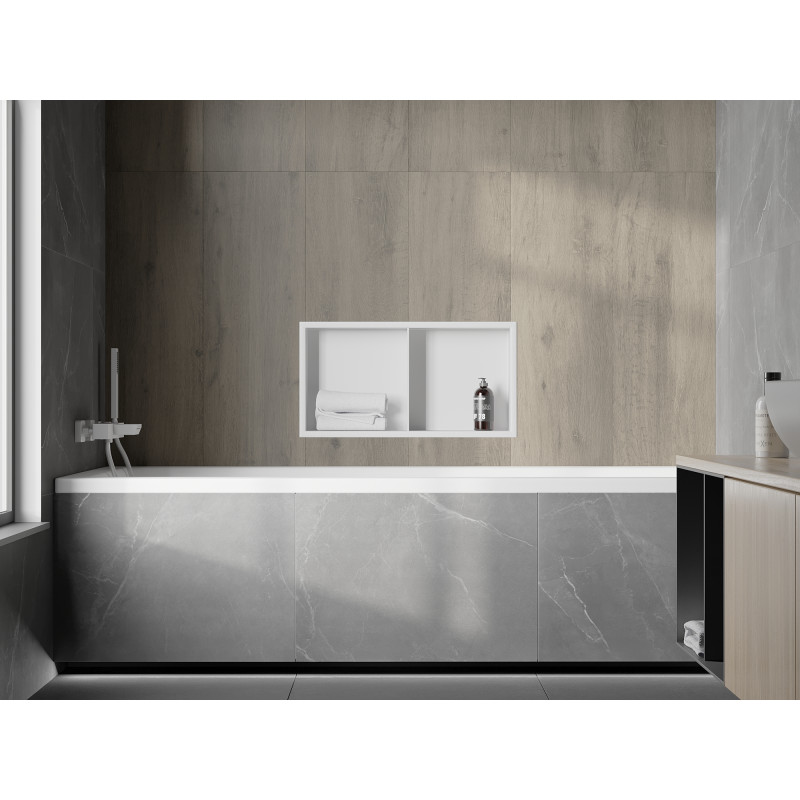 Mexen X-Wall-R étagère encastrée avec rebord et tablette 60 x 30 cm, blanche - 1920603010S