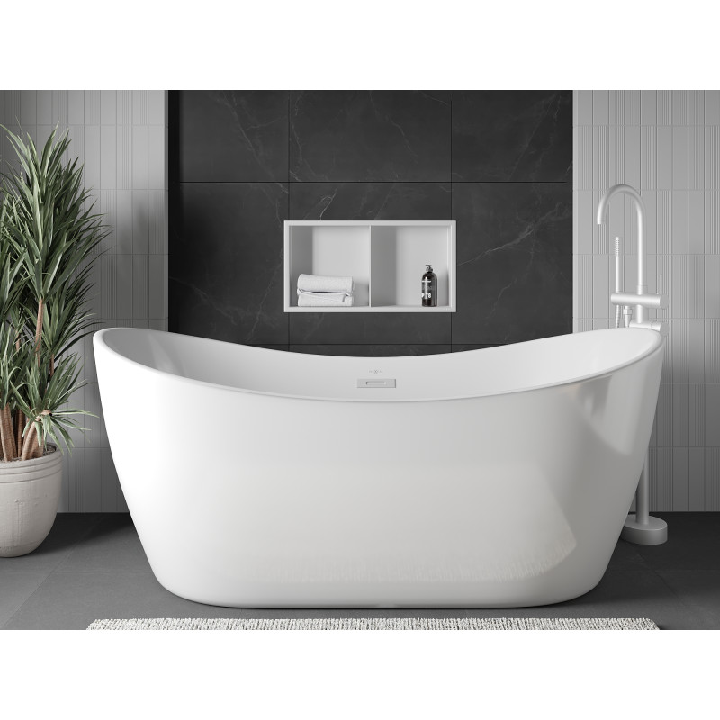 Mexen X-Wall-R étagère encastrée avec rebord et tablette 60 x 30 cm, blanche - 1920603010S