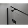 Mexen Mist-H T cabine de douche pivotante droite 95 x 70 cm, transparent, noire - 8A5T-095-070-70-00-P