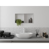 Mexen X-Wall-R étagère encastrée avec rebord et tablette 60 x 30 cm, blanche - 1920603010S
