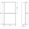 Mexen X-Wall-R étagère encastrée avec rebord et étagère 60 x 30 cm, or brossé - 1950603010S