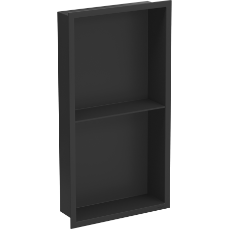Mexen X-Wall-R étagère encastrée avec rebord et étagère 60 x 30 cm, noire - 1970603010S