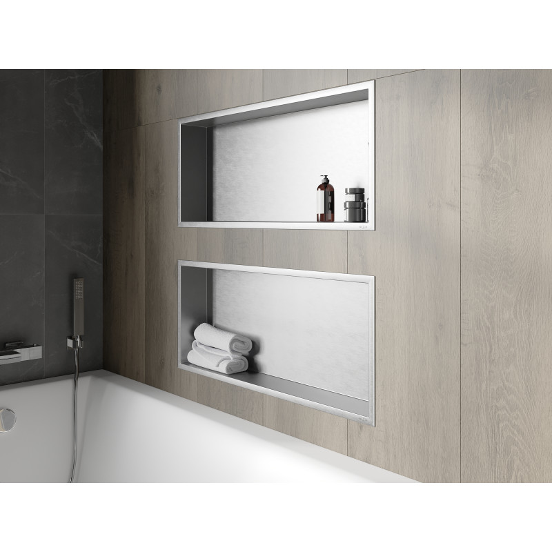Mexen X-Wall-R niche murale avec collerette 75 x 30 cm, inox - 1910753010