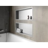 Mexen X-Wall-R étagère encastrée avec collerette 75 x 30 cm, inox - 1910753010