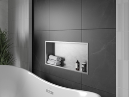 Mexen X-Wall-R étagère encastrée avec collerette 75 x 30 cm, inox - 1910753010