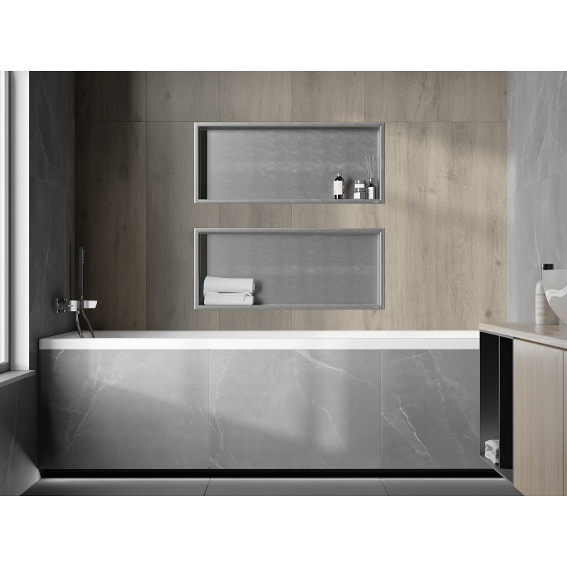 Mexen X-Wall-R niche murale avec collerette 75 x 30 cm, inox - 1910753010